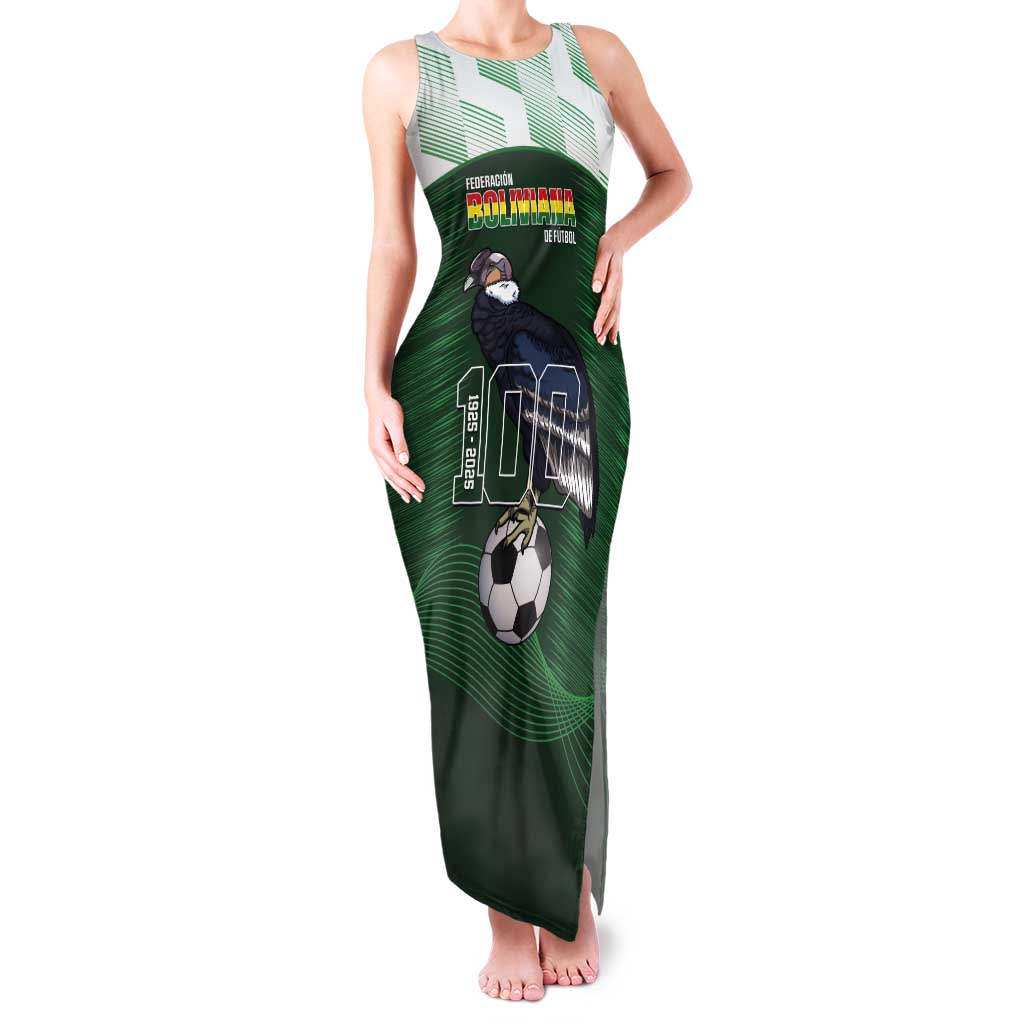 Custom Bolivia Football Tank Maxi Dress 100th Anniversary Andean Condor Proud - Wonder Print Shop