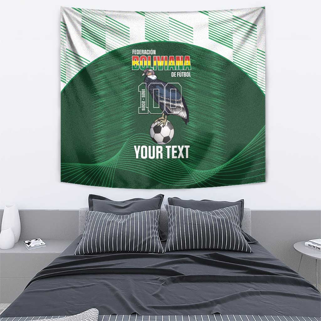 Custom Bolivia Football Tapestry 100th Anniversary Andean Condor Proud - Wonder Print Shop
