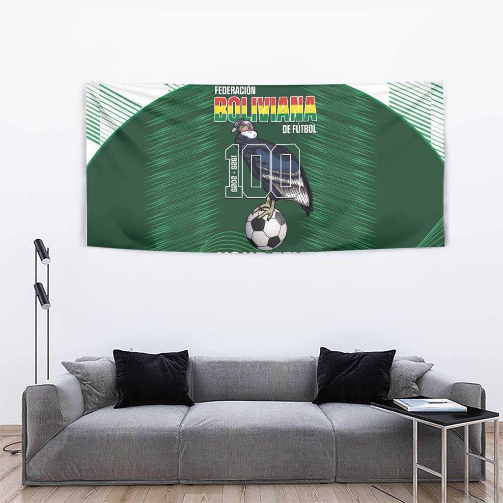 Custom Bolivia Football Tapestry 100th Anniversary Andean Condor Proud - Wonder Print Shop