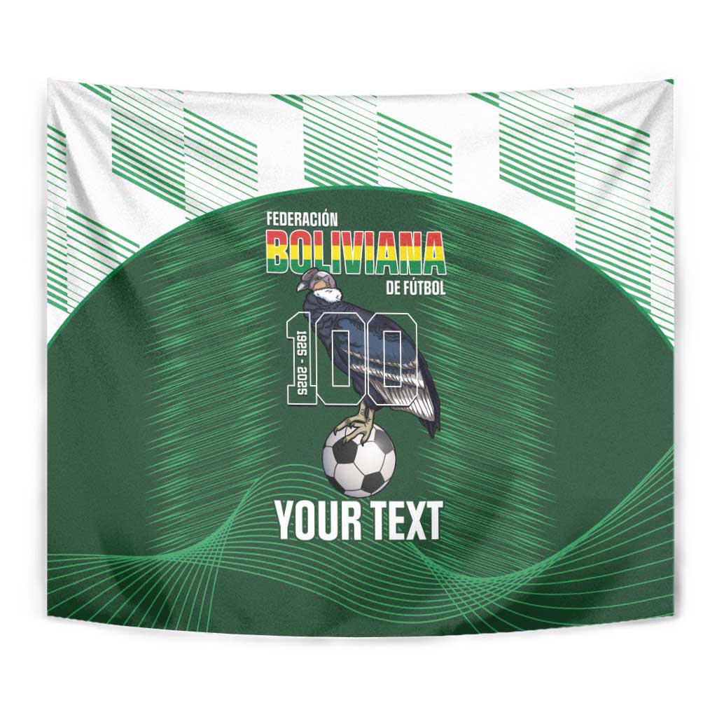 Custom Bolivia Football Tapestry 100th Anniversary Andean Condor Proud - Wonder Print Shop