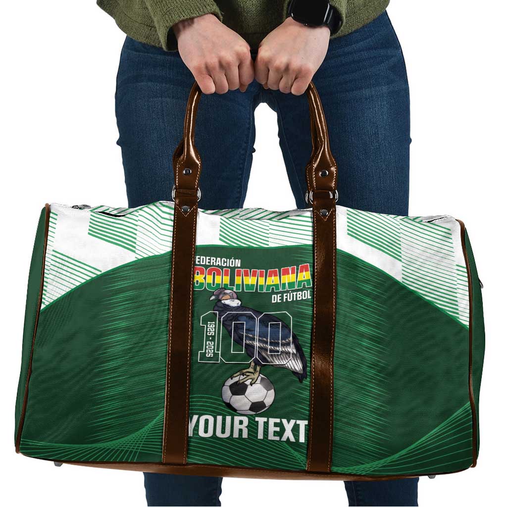 Custom Bolivia Football Travel Bag 100th Anniversary Andean Condor Proud - Wonder Print Shop