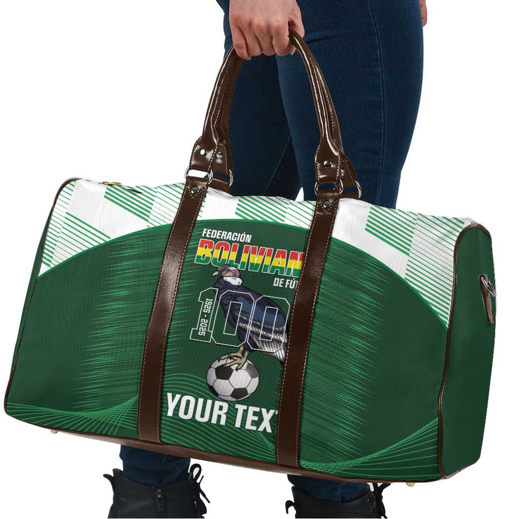 Custom Bolivia Football Travel Bag 100th Anniversary Andean Condor Proud - Wonder Print Shop