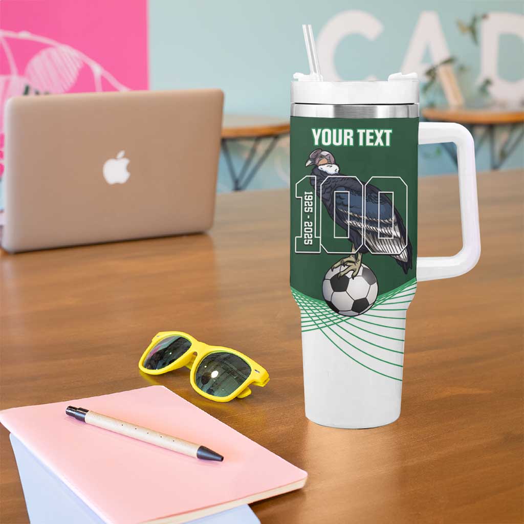 Custom Bolivia Football Tumbler With Handle 100th Anniversary Andean Condor Proud - Wonder Print Shop