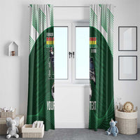 Custom Bolivia Football Window Curtain 100th Anniversary Andean Condor Proud - Wonder Print Shop