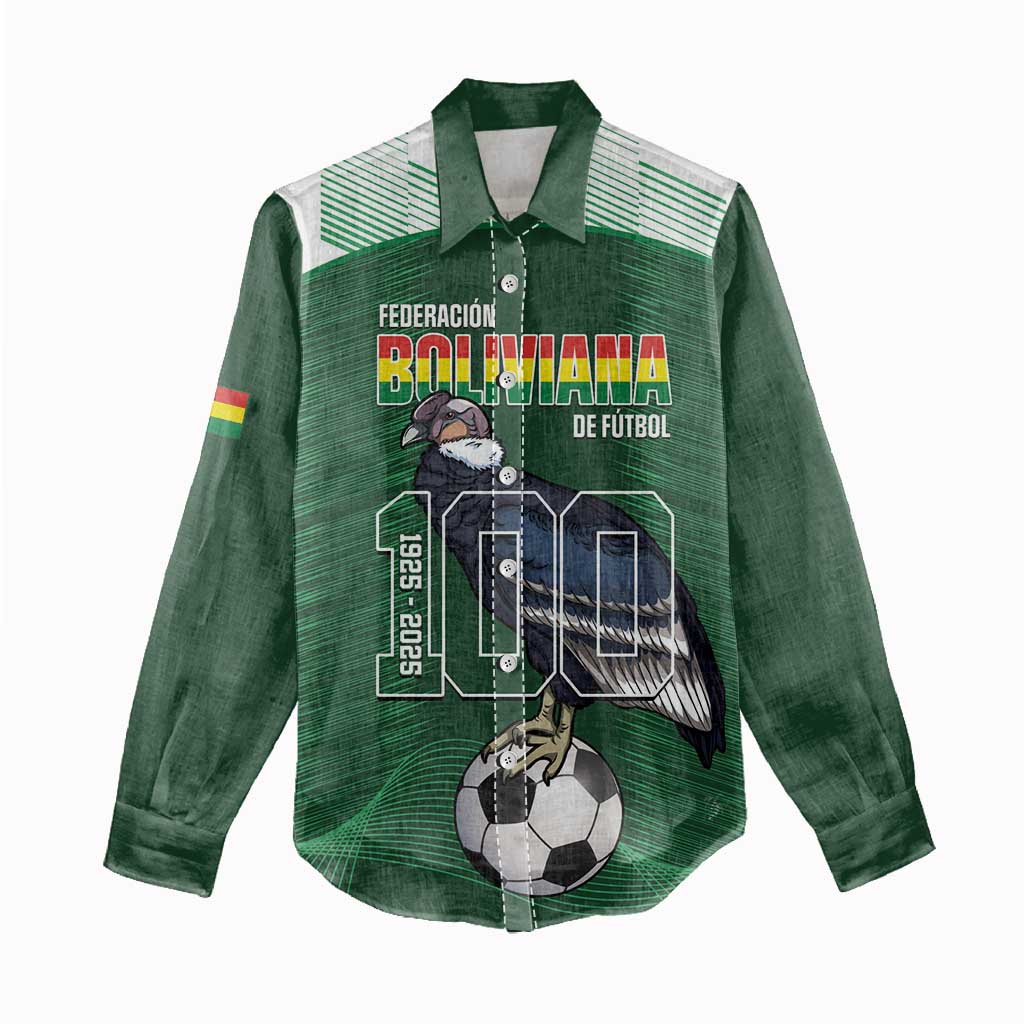 Custom Bolivia Football Women Casual Shirt 100th Anniversary Andean Condor Proud - Wonder Print Shop