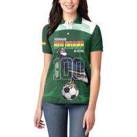 Custom Bolivia Football Women Polo Shirt 100th Anniversary Andean Condor Proud - Wonder Print Shop