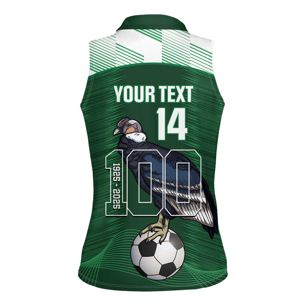 Custom Bolivia Football Women Sleeveless Polo Shirt 100th Anniversary Andean Condor Proud - Wonder Print Shop