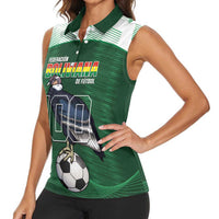 Custom Bolivia Football Women Sleeveless Polo Shirt 100th Anniversary Andean Condor Proud - Wonder Print Shop