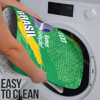 Custom Brazil Football Bathroom Set Vamos Selecao Brushes Style - Wonder Print Shop