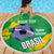 Custom Brazil Football Beach Blanket Vamos Selecao Brushes Style - Wonder Print Shop