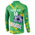 Custom Brazil Football Button Sweatshirt Vamos Selecao Brushes Style - Wonder Print Shop