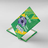 Custom Brazil Football Canvas Wall Art Vamos Selecao Brushes Style - Wonder Print Shop