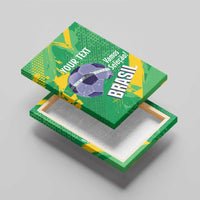 Custom Brazil Football Canvas Wall Art Vamos Selecao Brushes Style - Wonder Print Shop