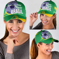 Brazil Football Classic Cap Vamos Selecao Brushes Style