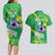 Custom Brazil Football Couples Matching Long Sleeve Bodycon Dress and Hawaiian Shirt Vamos Selecao Brushes Style - Wonder Print Shop