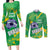 Custom Brazil Football Couples Matching Long Sleeve Bodycon Dress and Long Sleeve Button Shirt Vamos Selecao Brushes Style - Wonder Print Shop