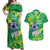 Custom Brazil Football Couples Matching Off Shoulder Maxi Dress and Hawaiian Shirt Vamos Selecao Brushes Style - Wonder Print Shop