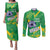 Custom Brazil Football Couples Matching Puletasi and Long Sleeve Button Shirt Vamos Selecao Brushes Style - Wonder Print Shop