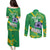 Custom Brazil Football Couples Matching Puletasi and Long Sleeve Button Shirt Vamos Selecao Brushes Style - Wonder Print Shop