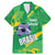 Custom Brazil Football Family Matching Mermaid Dress and Hawaiian Shirt Vamos Selecao Brushes Style - Wonder Print Shop