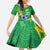 Custom Brazil Football Family Matching Off Shoulder Maxi Dress and Hawaiian Shirt Vamos Selecao Brushes Style - Wonder Print Shop