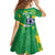 Custom Brazil Football Family Matching Off Shoulder Maxi Dress and Hawaiian Shirt Vamos Selecao Brushes Style - Wonder Print Shop
