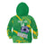 Custom Brazil Football Kid Hoodie Vamos Selecao Brushes Style - Wonder Print Shop
