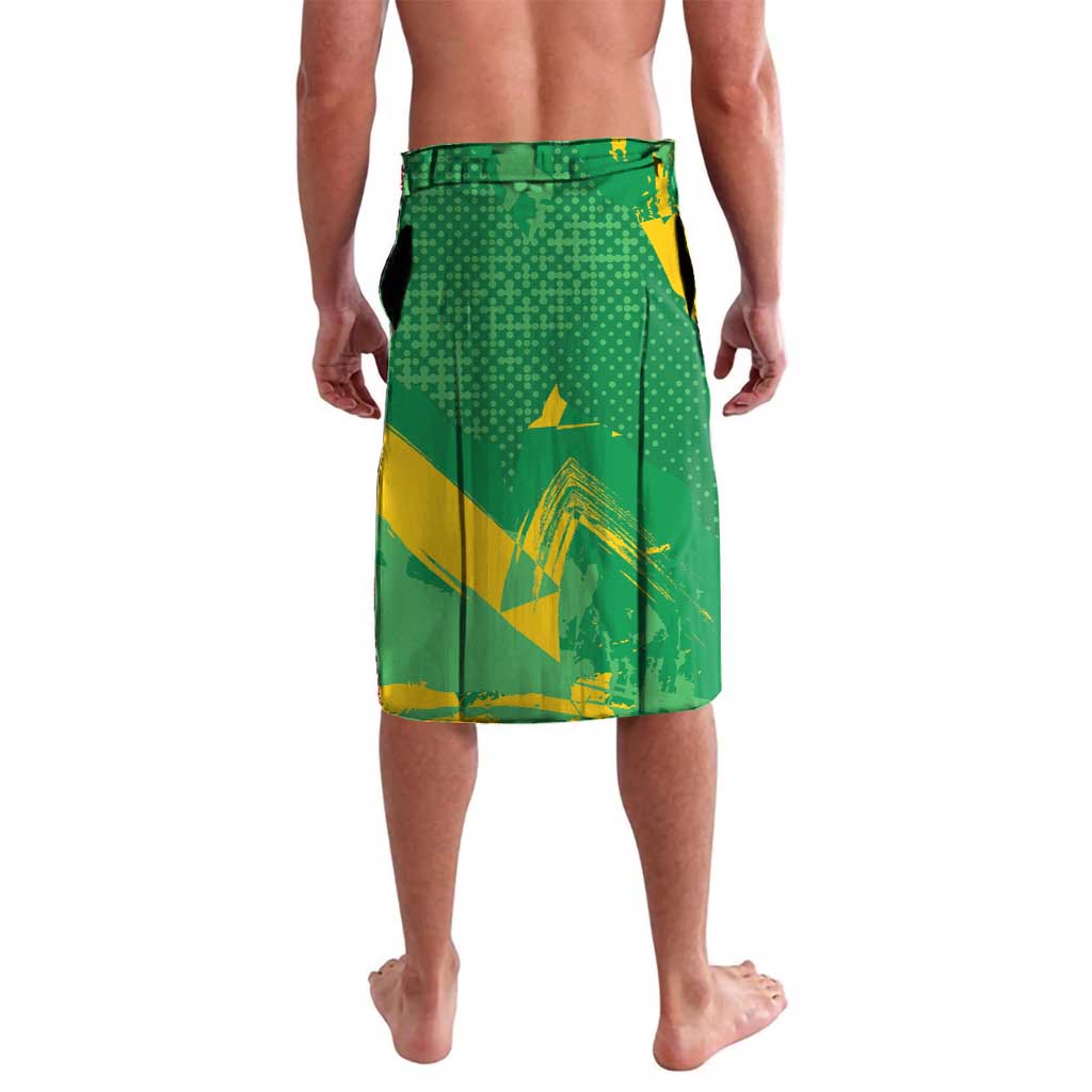 Custom Brazil Football Lavalava Vamos Selecao Brushes Style - Wonder Print Shop