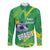 Custom Brazil Football Long Sleeve Button Shirt Vamos Selecao Brushes Style - Wonder Print Shop