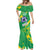 Custom Brazil Football Mermaid Dress Vamos Selecao Brushes Style - Wonder Print Shop