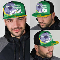 Brazil Football Mesh Trucker Cap Vamos Selecao Brushes Style