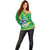 Custom Brazil Football Off Shoulder Sweater Vamos Selecao Brushes Style - Wonder Print Shop