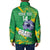 Custom Brazil Football Padded Jacket Vamos Selecao Brushes Style - Wonder Print Shop
