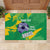 Custom Brazil Football Rubber Doormat Vamos Selecao Brushes Style - Wonder Print Shop