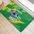 Custom Brazil Football Rubber Doormat Vamos Selecao Brushes Style - Wonder Print Shop