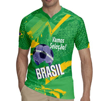 Custom Brazil Football Rugby Jersey Vamos Selecao Brushes Style - Wonder Print Shop