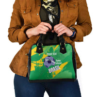 Custom Brazil Football Shoulder Handbag Vamos Selecao Brushes Style - Wonder Print Shop