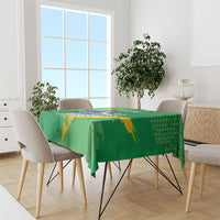Custom Brazil Football Tablecloth Vamos Selecao Brushes Style - Wonder Print Shop
