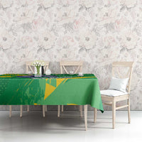 Custom Brazil Football Tablecloth Vamos Selecao Brushes Style - Wonder Print Shop