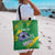 Custom Brazil Football Tote Bag Vamos Selecao Brushes Style - Wonder Print Shop