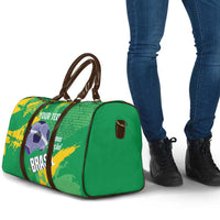 Custom Brazil Football Travel Bag Vamos Selecao Brushes Style - Wonder Print Shop