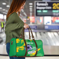 Custom Brazil Football Travel Bag Vamos Selecao Brushes Style - Wonder Print Shop