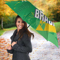 Custom Brazil Football Umbrella Vamos Selecao Brushes Style - Wonder Print Shop