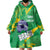 Custom Brazil Football Wearable Blanket Hoodie Vamos Selecao Brushes Style - Wonder Print Shop