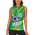 Custom Brazil Football Women Sleeveless Polo Shirt Vamos Selecao Brushes Style - Wonder Print Shop