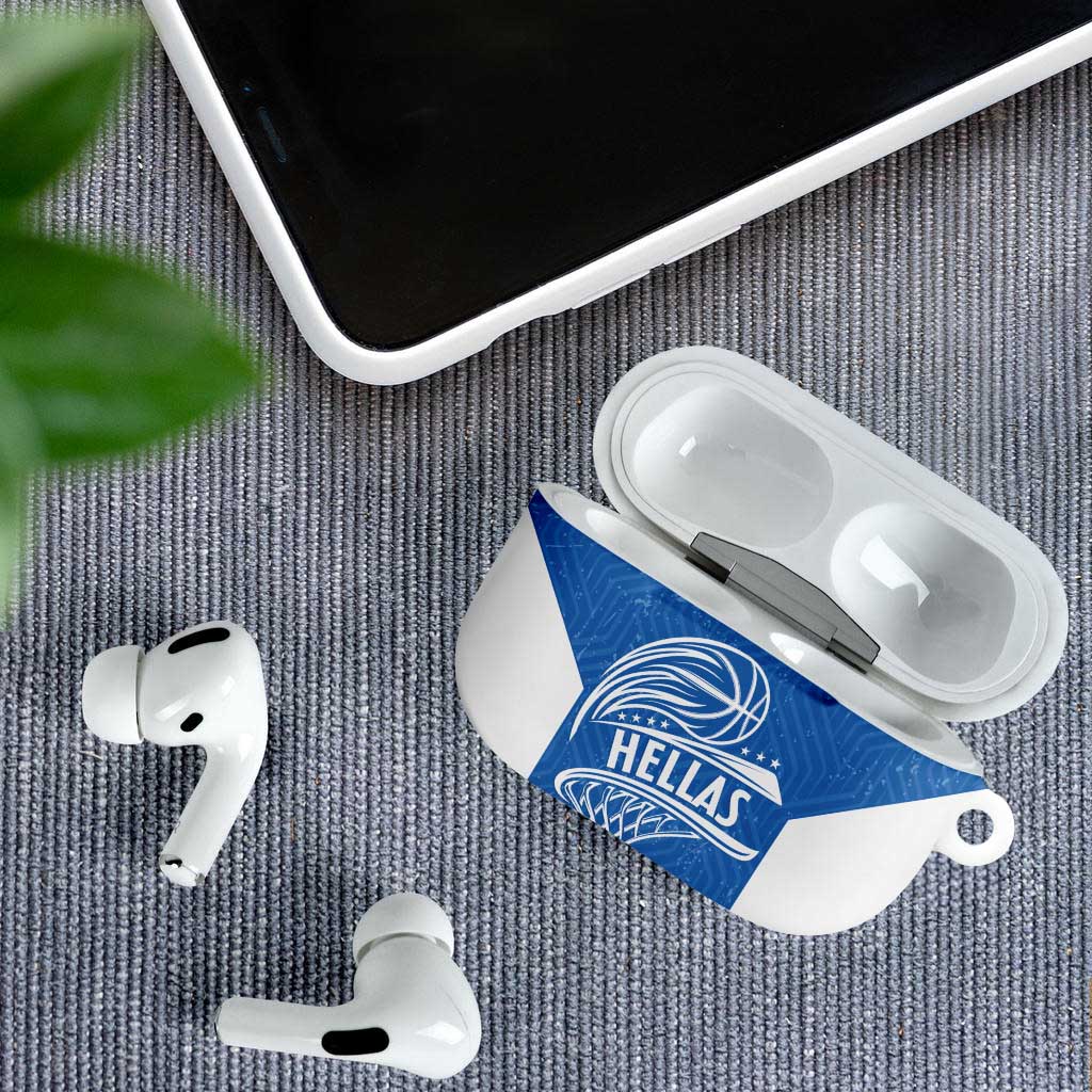 Greece Basketball Custom AirPods Case Go Hellas Blue Version - Wonder Print Shop