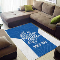 Greece Basketball Custom Area Rug Go Hellas Blue Version - Wonder Print Shop