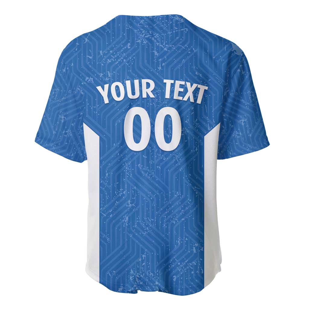 Greece Basketball Custom Baseball Jersey Go Hellas Blue Version - Wonder Print Shop