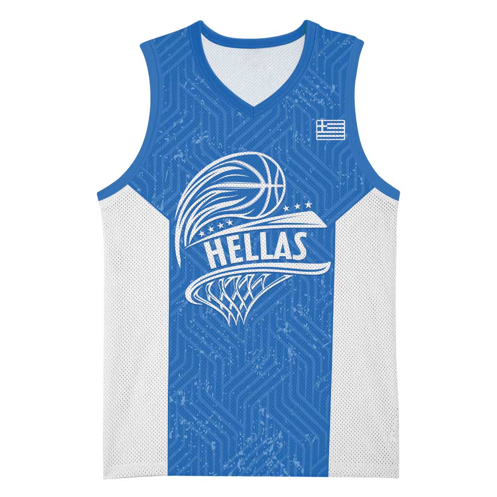 Greece Basketball Custom Basketball Jersey Go Hellas Blue Version - Wonder Print Shop