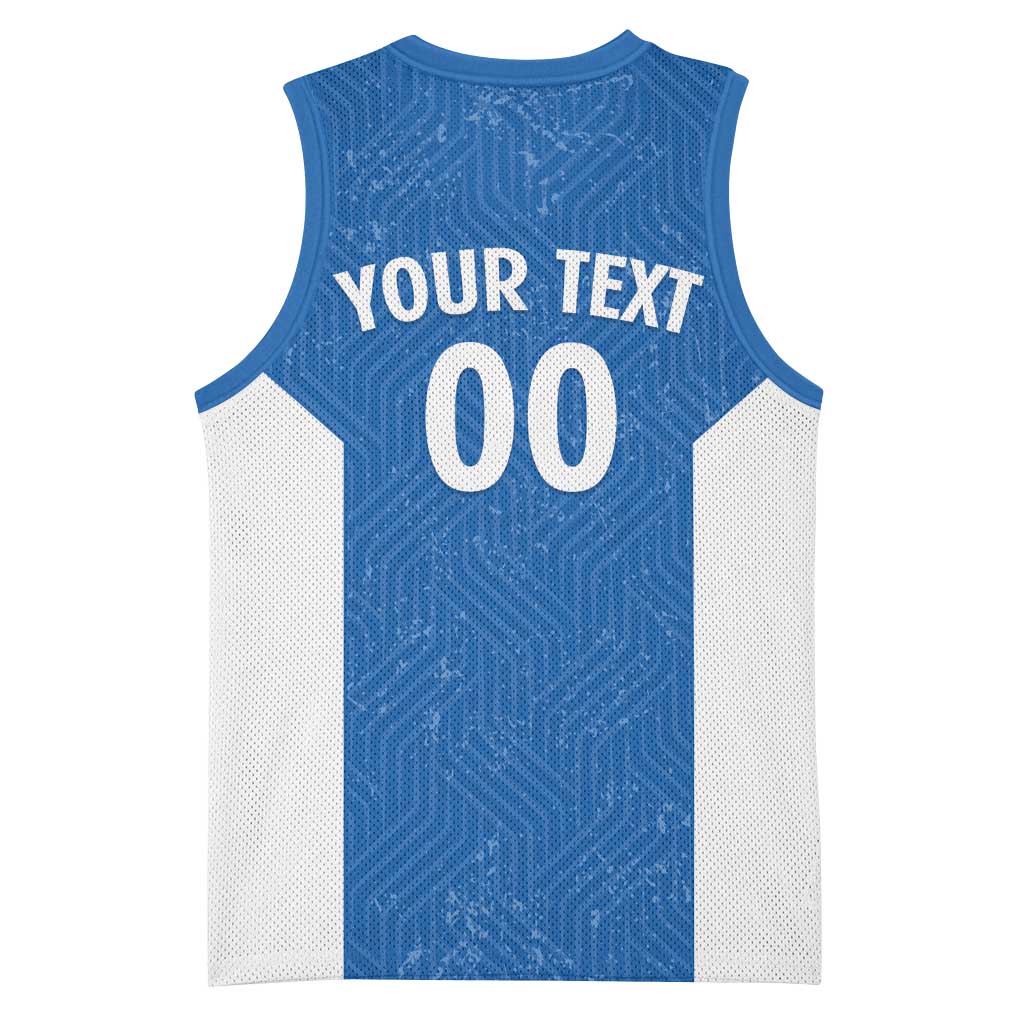 Greece Basketball Custom Basketball Jersey Go Hellas Blue Version - Wonder Print Shop
